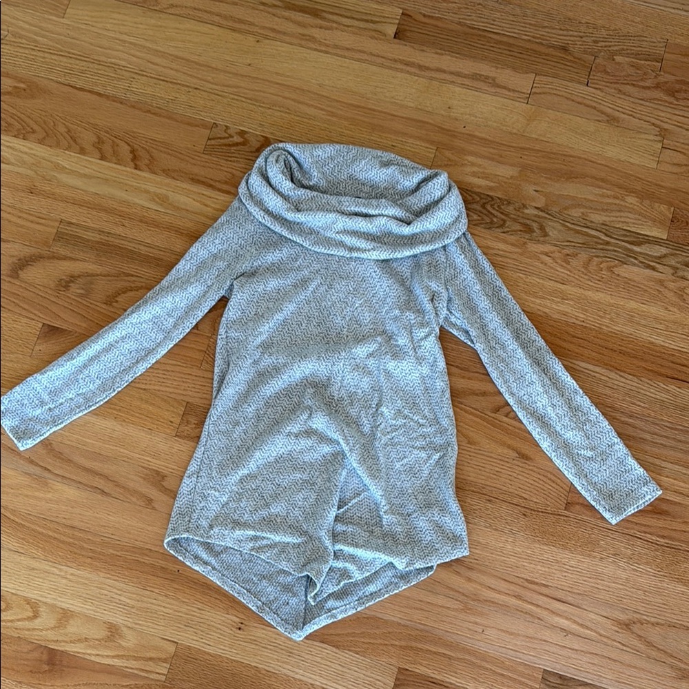 Gray Cowl Neck Women's Sweater
